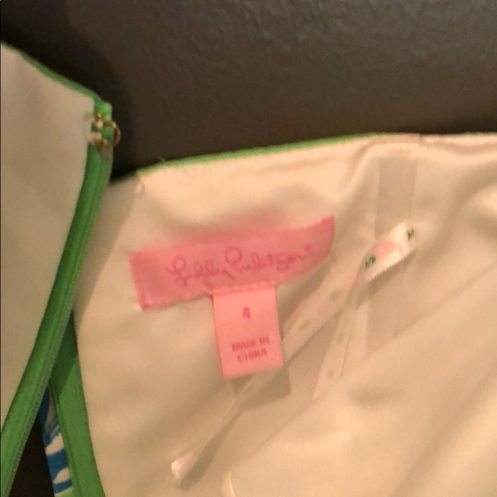 Strapless Lilly Pulitzer dress green size 4 - Picture 5 of 7